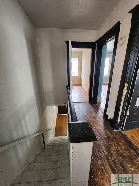 interior space with wood-type flooring