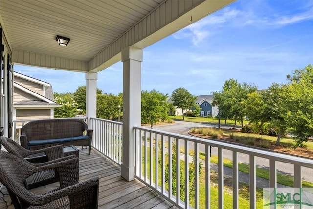 balcony with covered porch