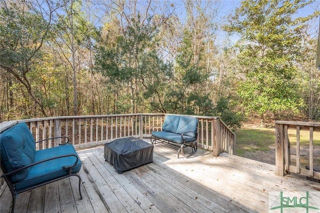 deck featuring an outdoor hangout area