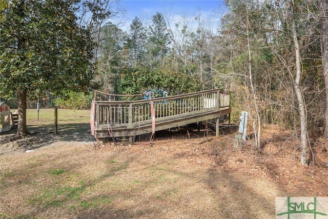 exterior space with a deck