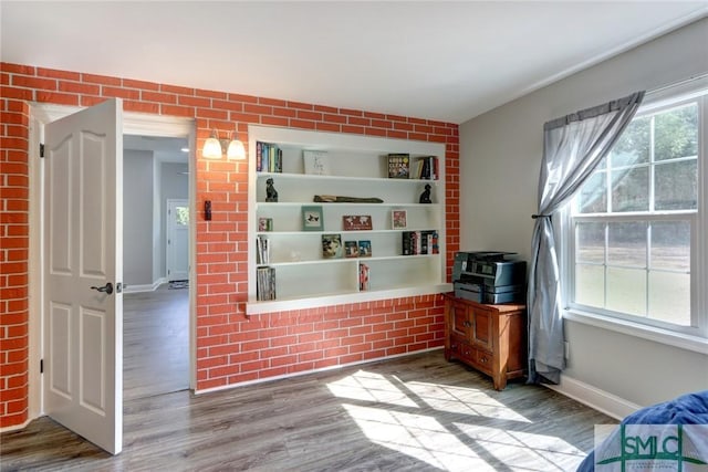 interior space with light wood-type flooring