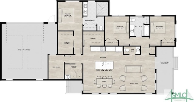 511 Goodman Dr, Midway, GA 31320 - floor plan / room layout