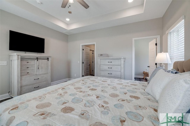 100 Sweetwater Cir, Rincon, GA 31326 - bedroom with a raised ceiling and ceiling fan