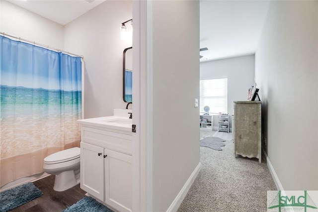 100 Sweetwater Cir, Rincon, GA 31326 - full bathroom with vanity, shower / bath combination with curtain, and toilet