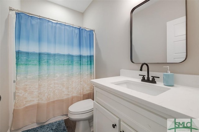 100 Sweetwater Cir, Rincon, GA 31326 - full bathroom with vanity, shower / bath combo with shower curtain, and toilet