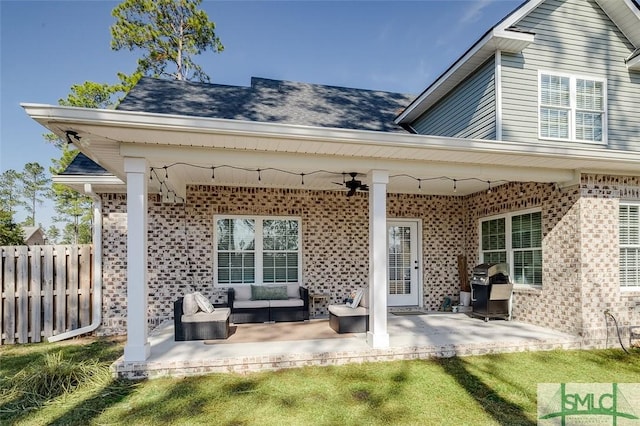 100 Sweetwater Cir, Rincon, GA 31326 - back of property with a patio and an outdoor hangout area