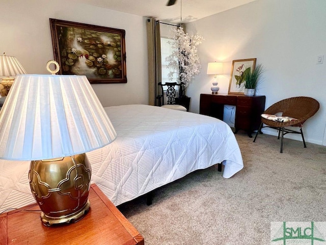 view of carpeted bedroom