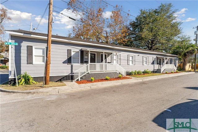 view of front of home with a porch