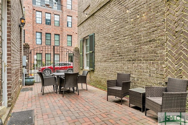 view of patio / terrace featuring an outdoor living space