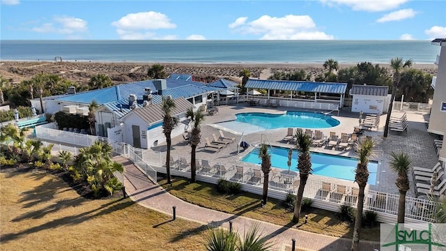 404 Butler Ave Unit 614, Tybee Island, GA 31328 - community pool featuring a water view and a patio area