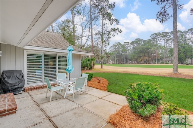 view of patio / terrace featuring area for grilling