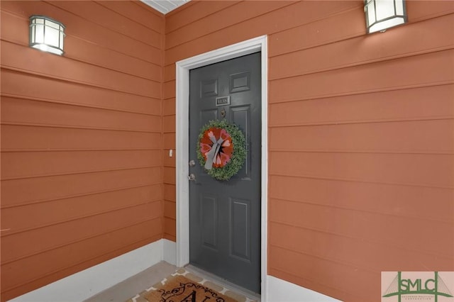 view of doorway to property