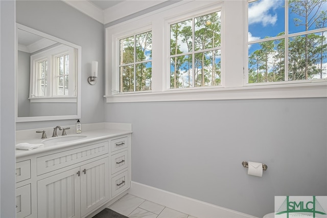 bathroom with vanity