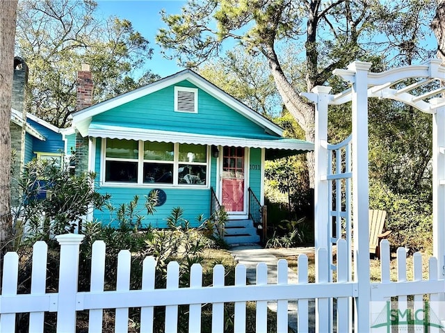 view of front of home