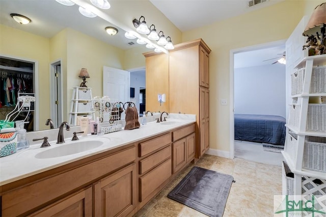 bathroom with vanity