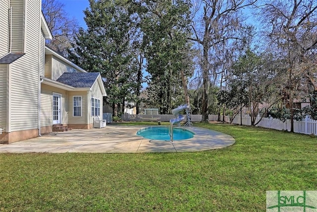 216 Olde Towne Rd, Savannah, GA 31410 - view of swimming pool with a water slide and a patio