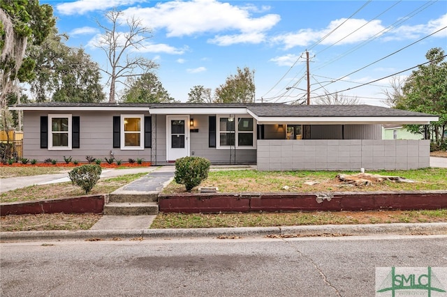 view of ranch-style home