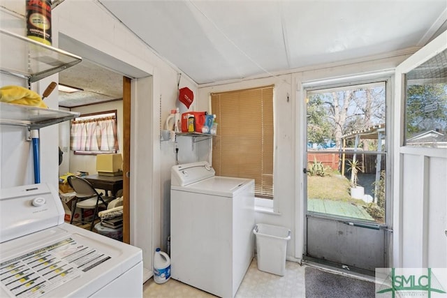 washroom featuring separate washer and dryer