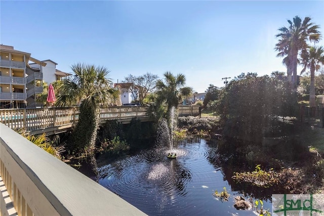 view of water feature