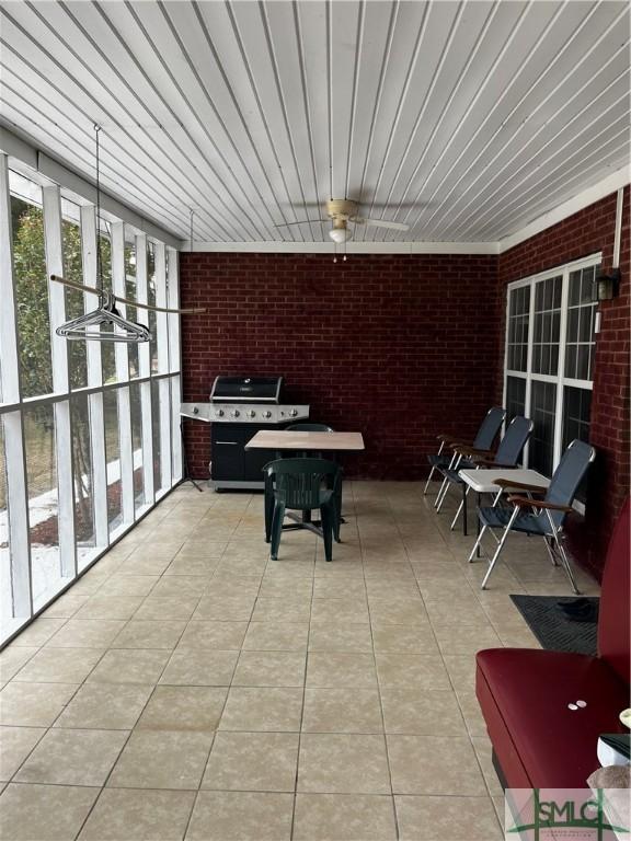 view of sunroom