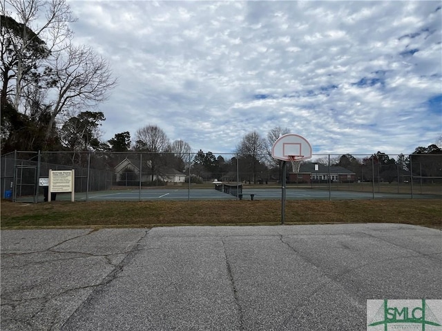 view of basketball court