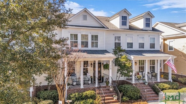 view of front of property with covered porch