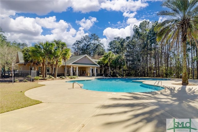 view of pool with a patio