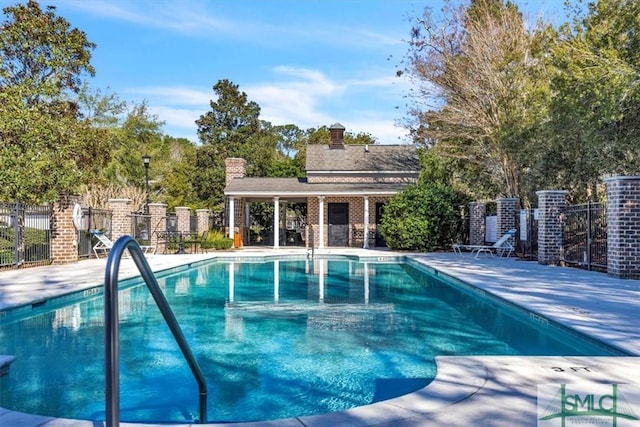 view of pool with a patio