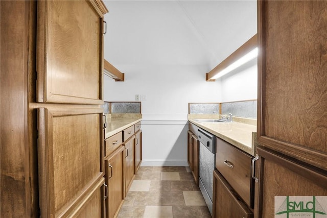 kitchen featuring sink and dishwasher