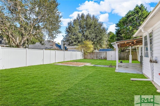 view of yard featuring a patio