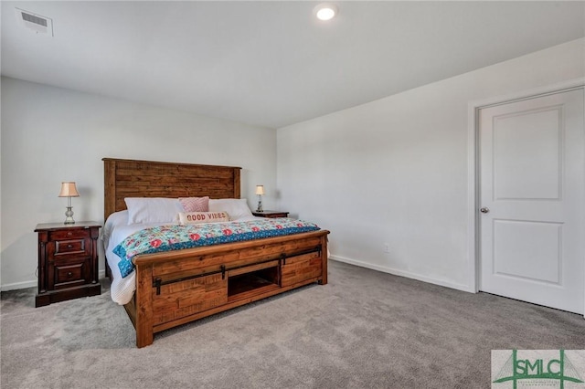 view of carpeted bedroom