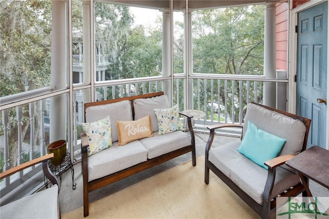 view of sunroom / solarium