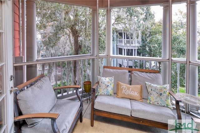 sunroom / solarium with plenty of natural light