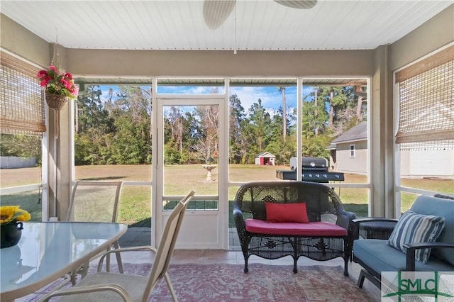 view of sunroom / solarium