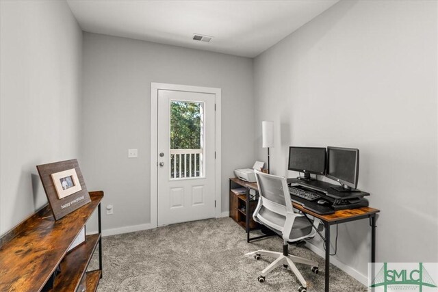 230 Blackjack Oak Dr W, Richmond Hill, GA 31324 - carpeted home office featuring baseboards