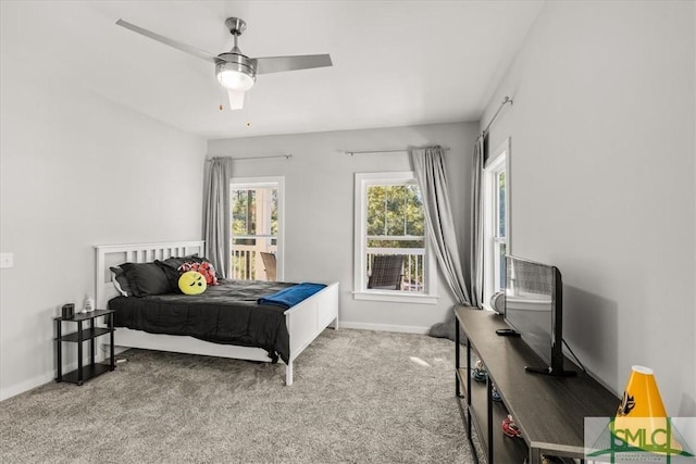 230 Blackjack Oak Dr W, Richmond Hill, GA 31324 - bedroom with carpet flooring and a ceiling fan