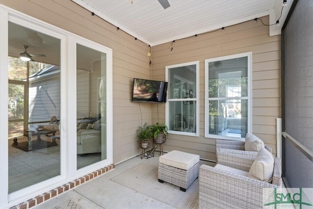230 Blackjack Oak Dr W, Richmond Hill, GA 31324 - view of patio with ceiling fan