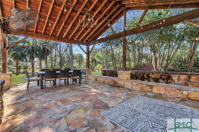 106 Commodore Dr, Savannah, GA 31410 - view of patio with a gazebo and outdoor dining space