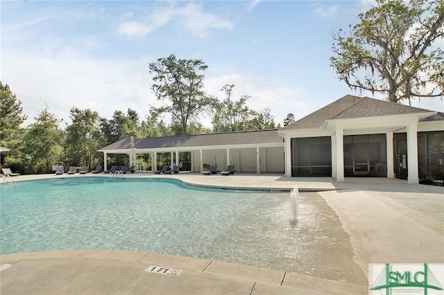 pool featuring a patio