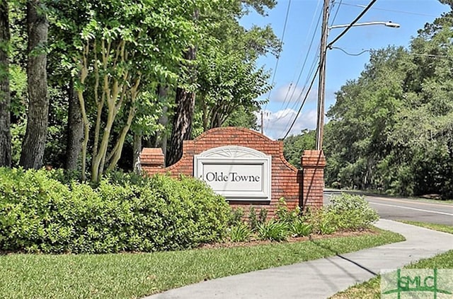 view of community sign