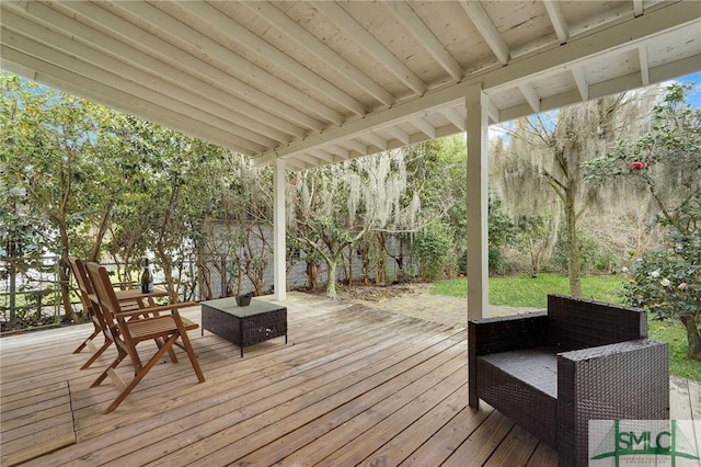 view of wooden terrace