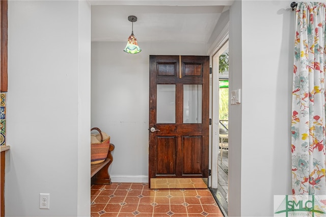 foyer with baseboards