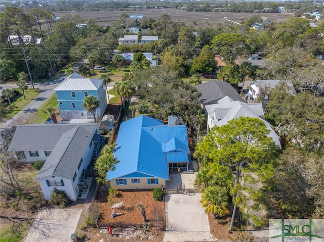 drone / aerial view featuring a residential view