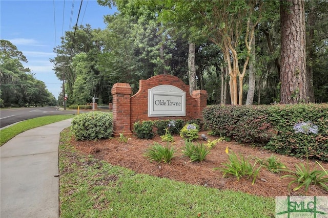 view of community sign