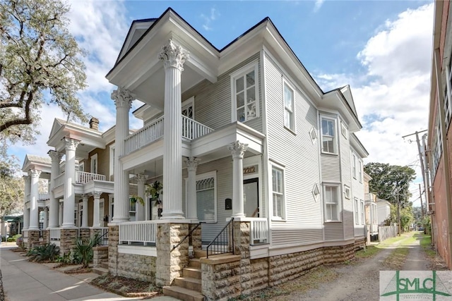 view of greek revival house