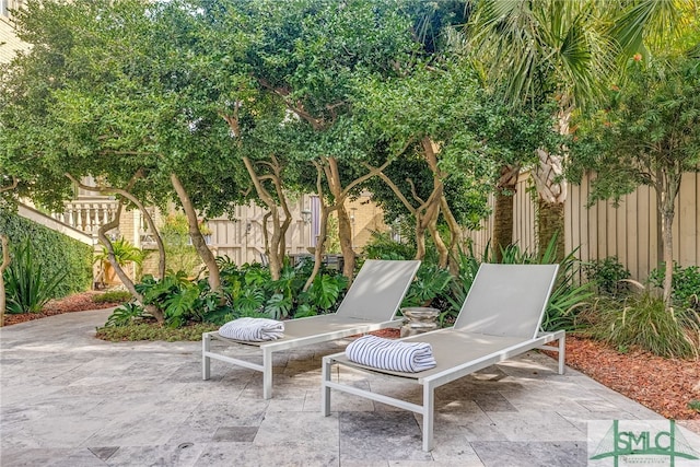 view of patio / terrace with fence