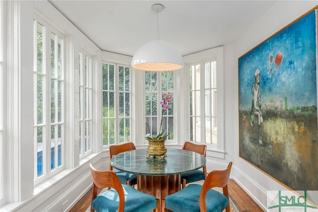 sunroom / solarium with plenty of natural light