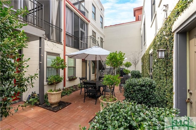 view of patio / terrace featuring outdoor dining area