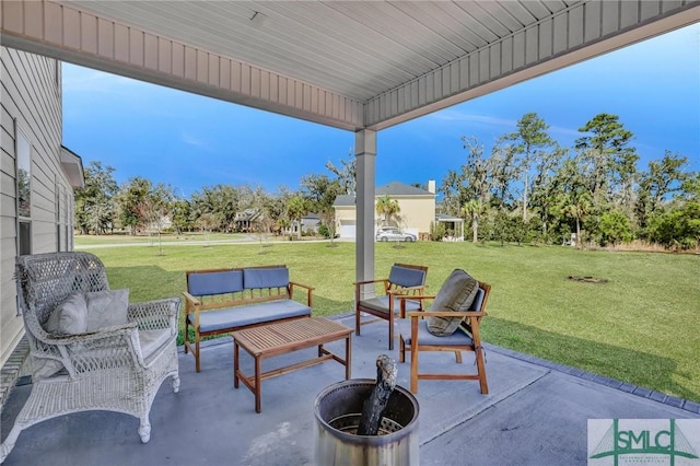 view of patio / terrace with outdoor lounge area