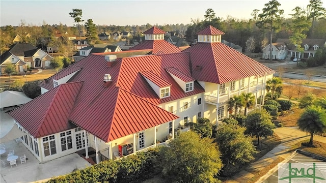 bird's eye view with a residential view